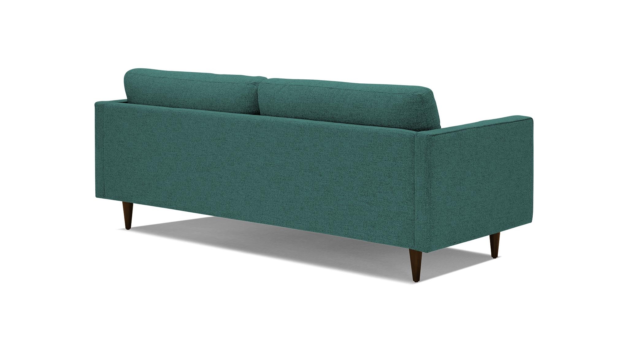 Blue Briar Mid Century Modern Sofa - Prime Peacock - Mocha - Image 3