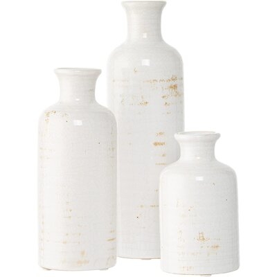 Ceramic Vase Set For Home Decor, Table, Bookshelf, Entryway - Ideal For Centerpiece Table Decorations And Rustic Living Room Decor - Image 0