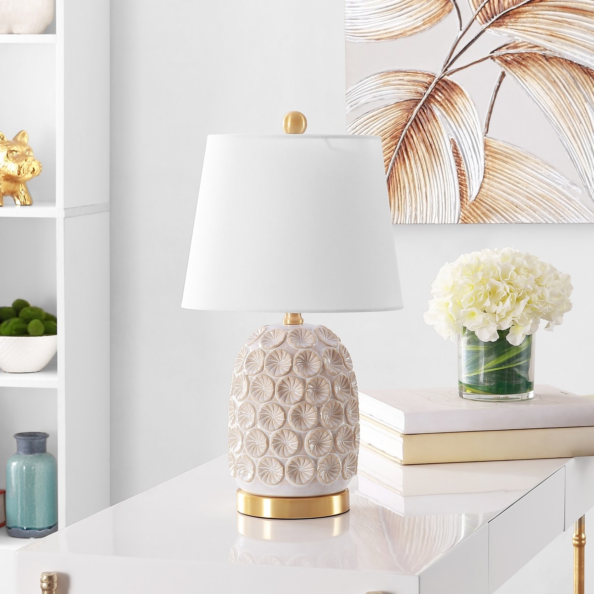 Lamson Table Lamp - White / Gold - Safavieh - Image 1