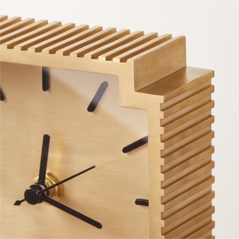 Lincoln Polished Brass Desk Clock - Image 1