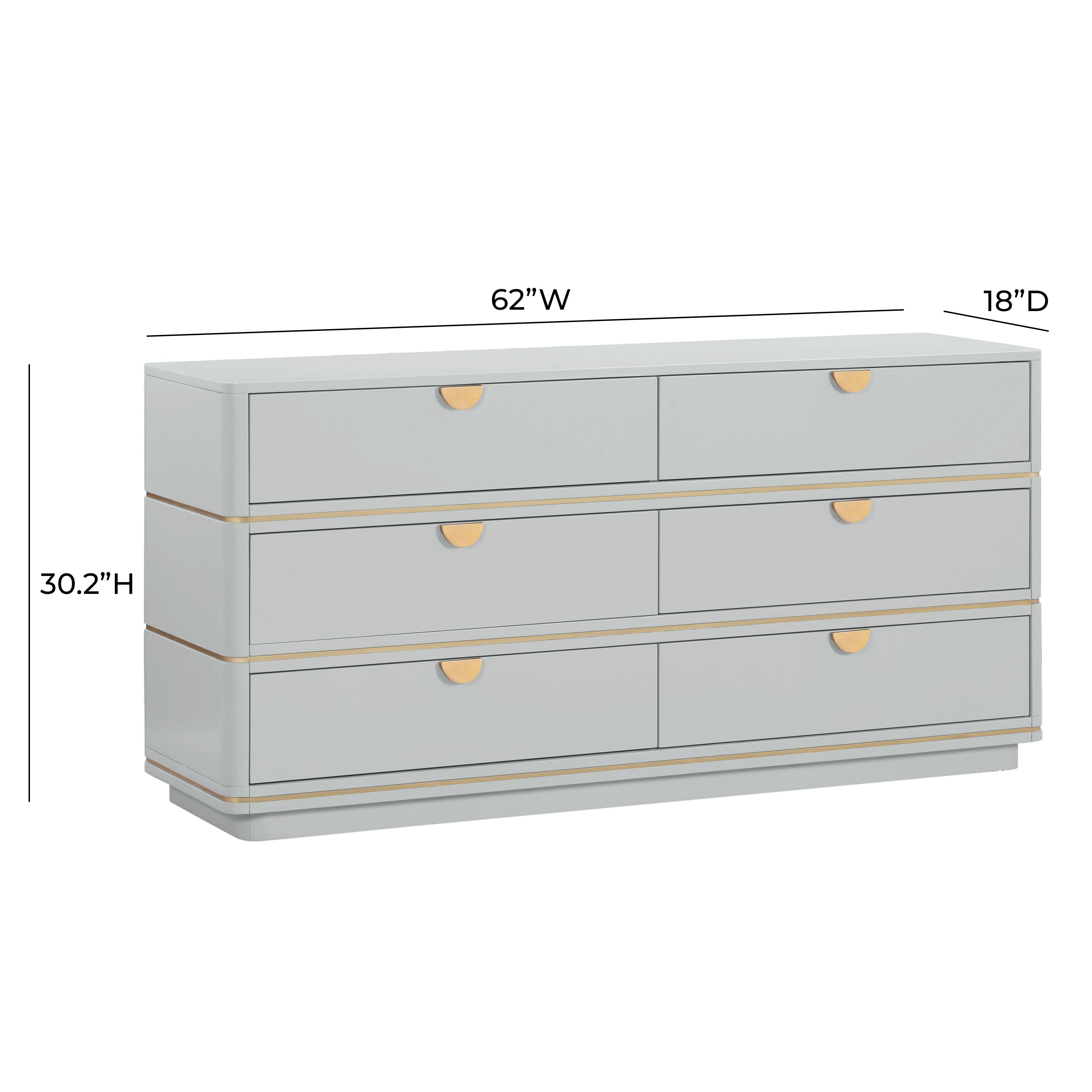 Julieta Grey 6 Drawer Dresser - Image 6