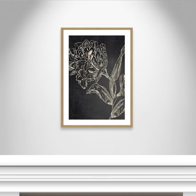 Golden Flower Folklore II - Framed Art W/ 4 Ply Matboard - Image 0