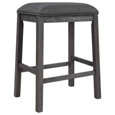 Rustic 2-Piece Counter Height Wood Kitchen Dining Stools - Image 0