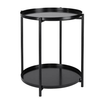 Tray Metal End Table Small Round Side Tables Outdoor & Indoor Table - Image 0