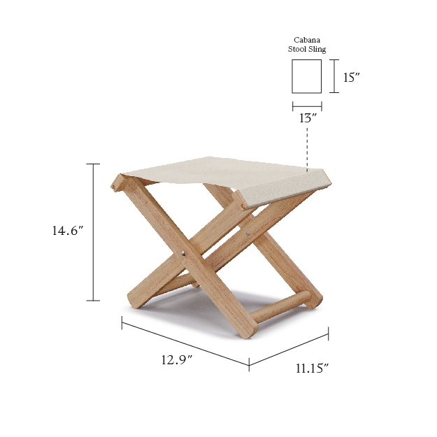 Cabana Stool, Red Delphine - Image 2