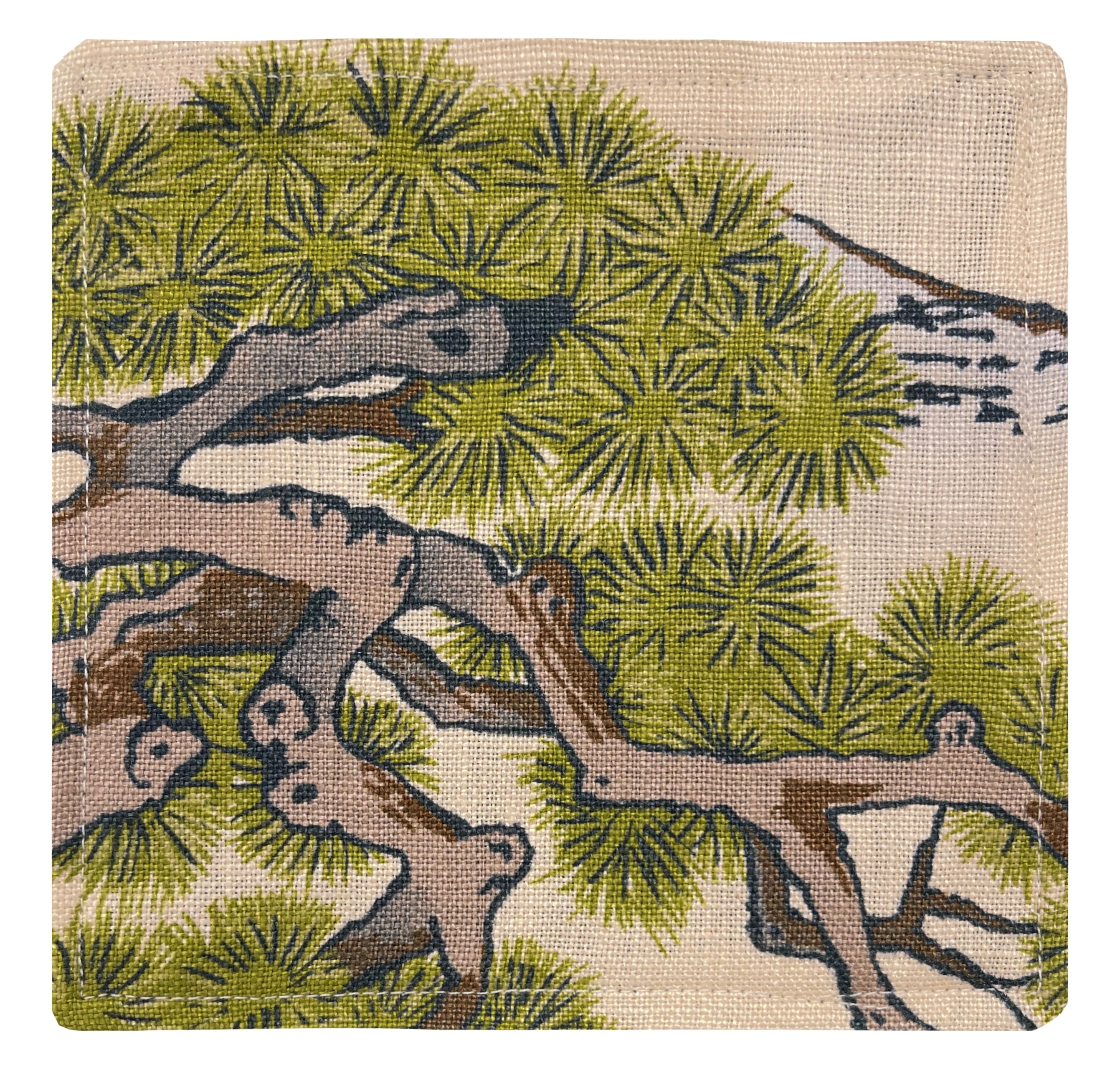 COCKTAIL NAPKINS :: LES CAVALIERS // ROSE INDIENE | MANUEL CANOVAS - Olive - Image 2