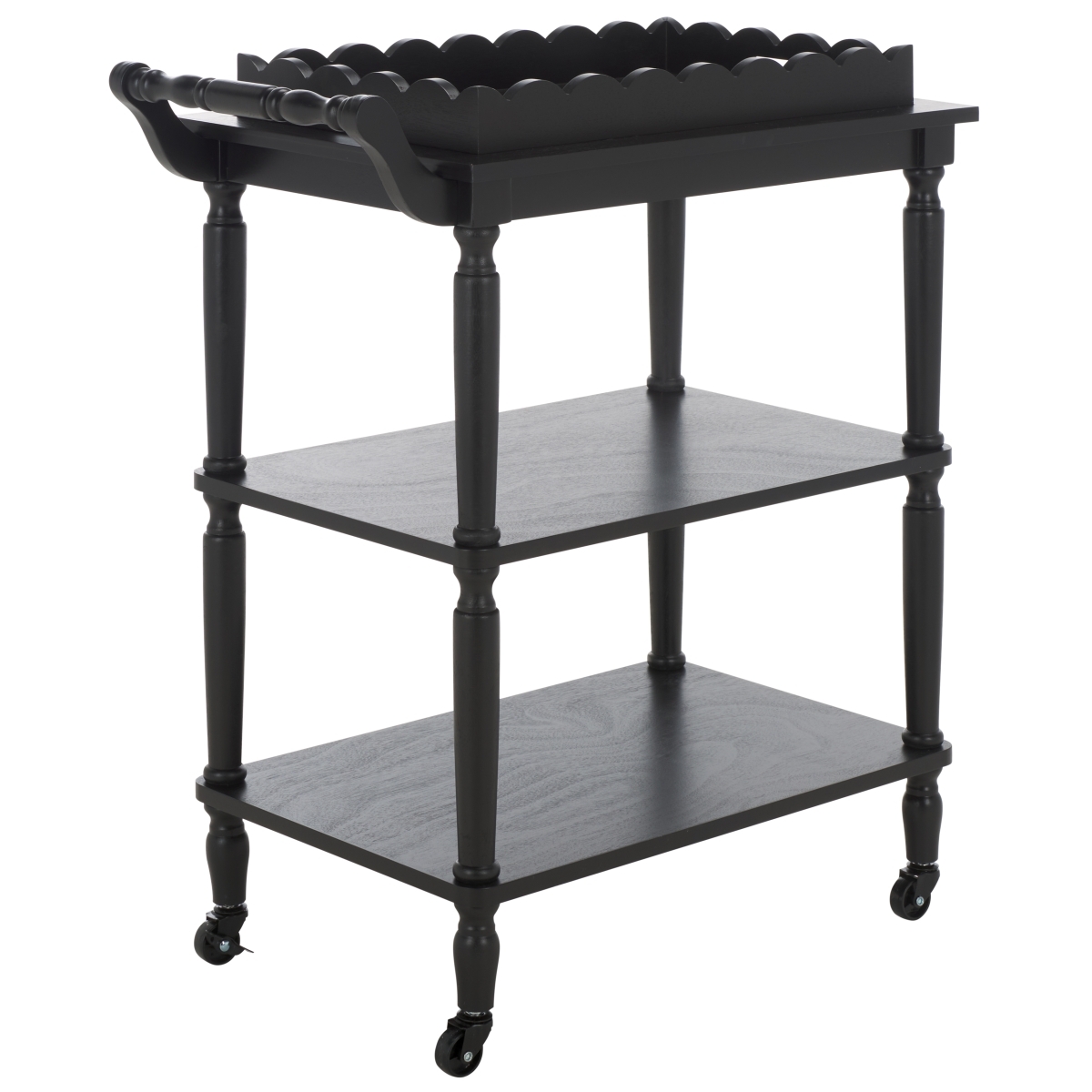 Haven 3 Tier Dining Cart - Matte Black - Image 8