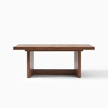 Modern Plinth Dining Table, Cool Walnut Cool Walnut - Image 2