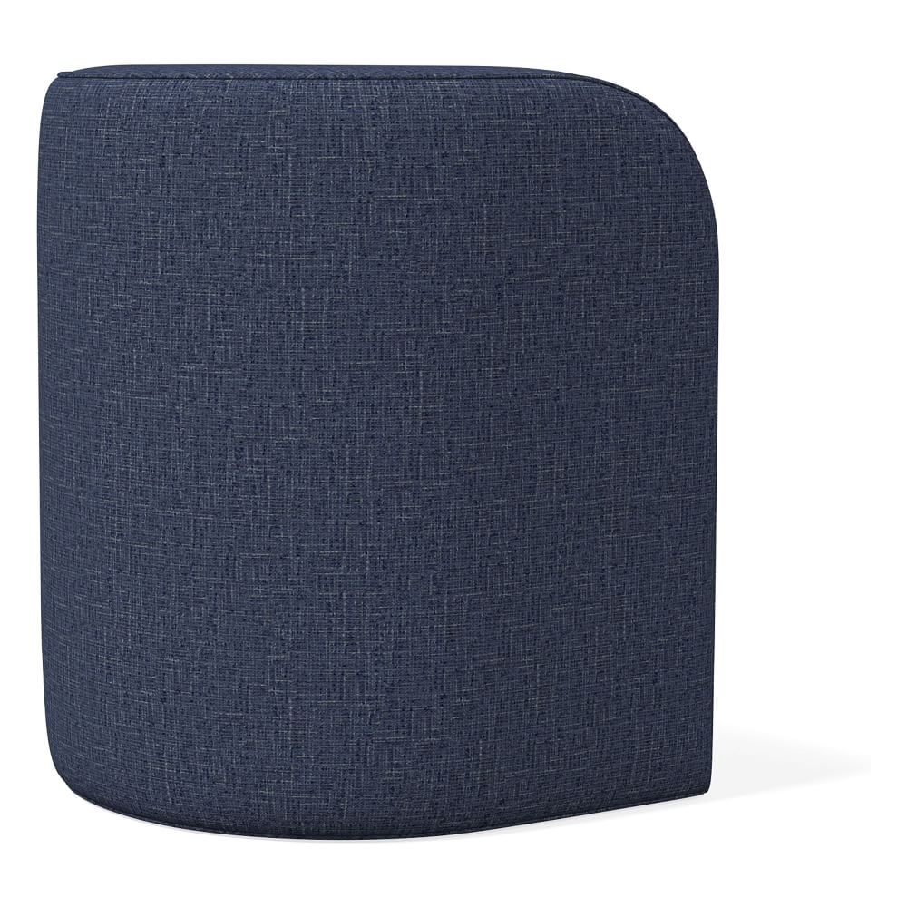Tilly Small Ottoman, Poly, Deco Weave, Midnight, Concealed Support - Image 0