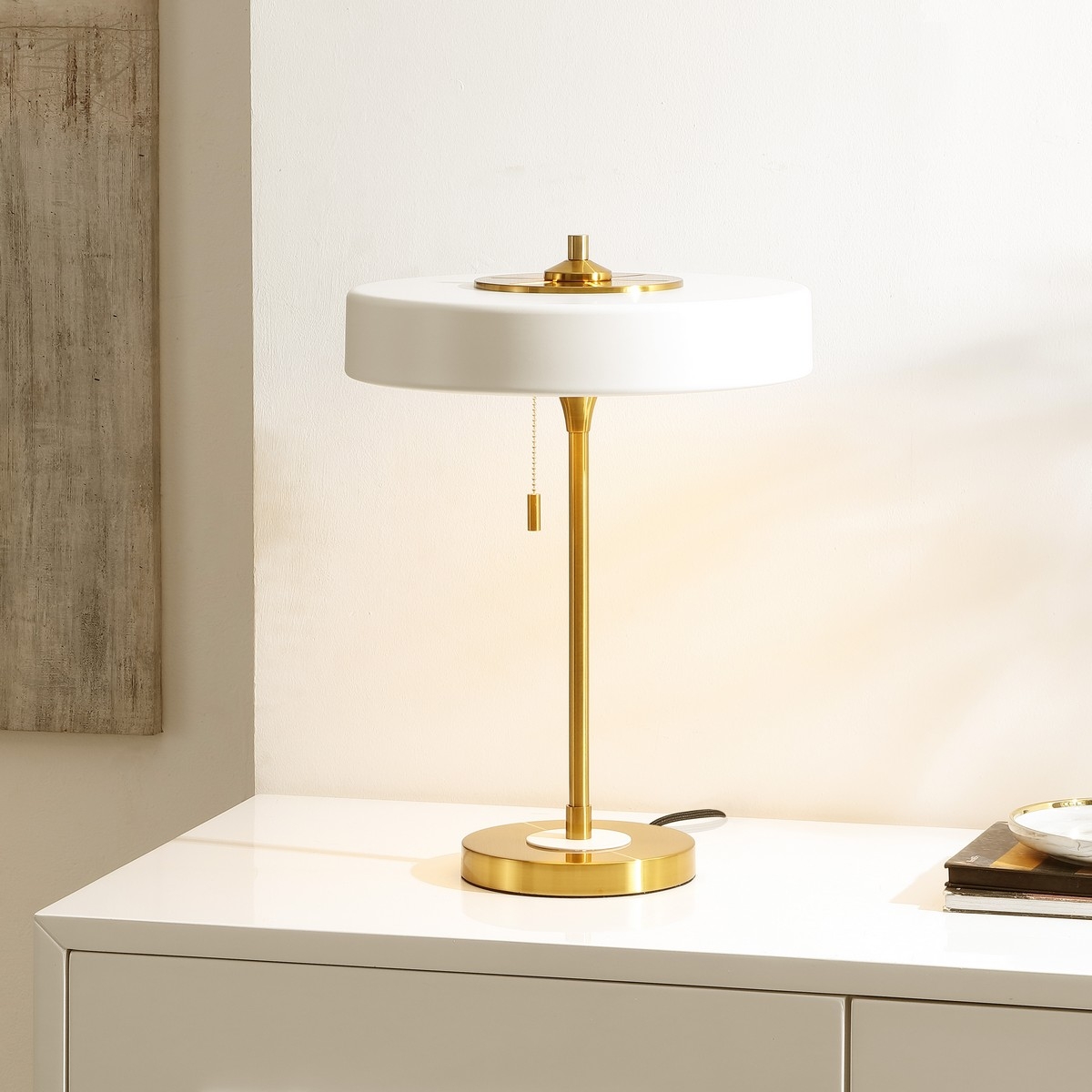 Decker 19.25 Inch Table Lamp - White/Brass - Image 2