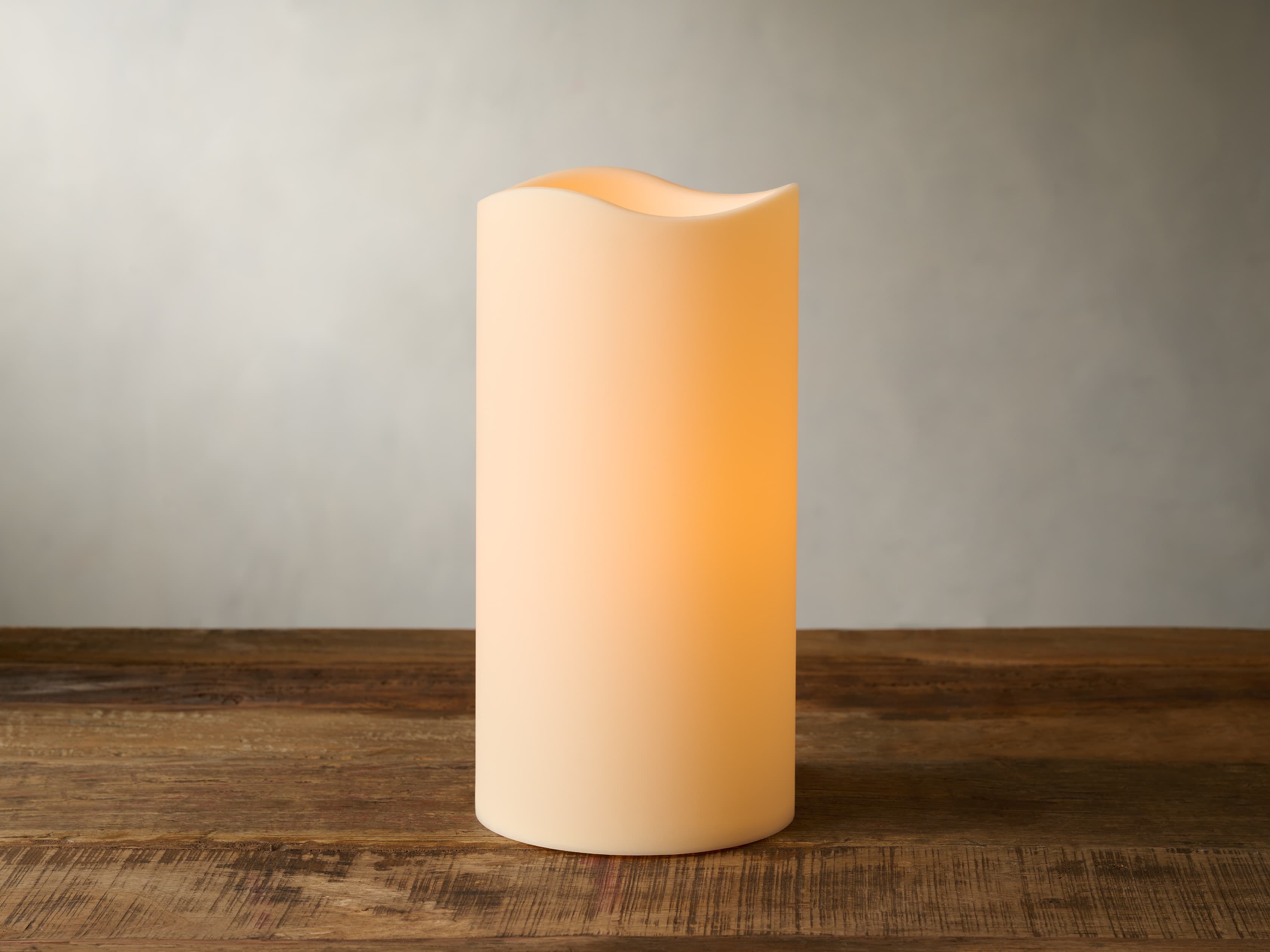 Outdoor Led Candles (Set Of 2) in Plastic 6" X 12" White - Image 0