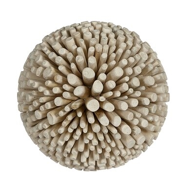 Allaire Wood Natural Spheres Sculpture - Image 0