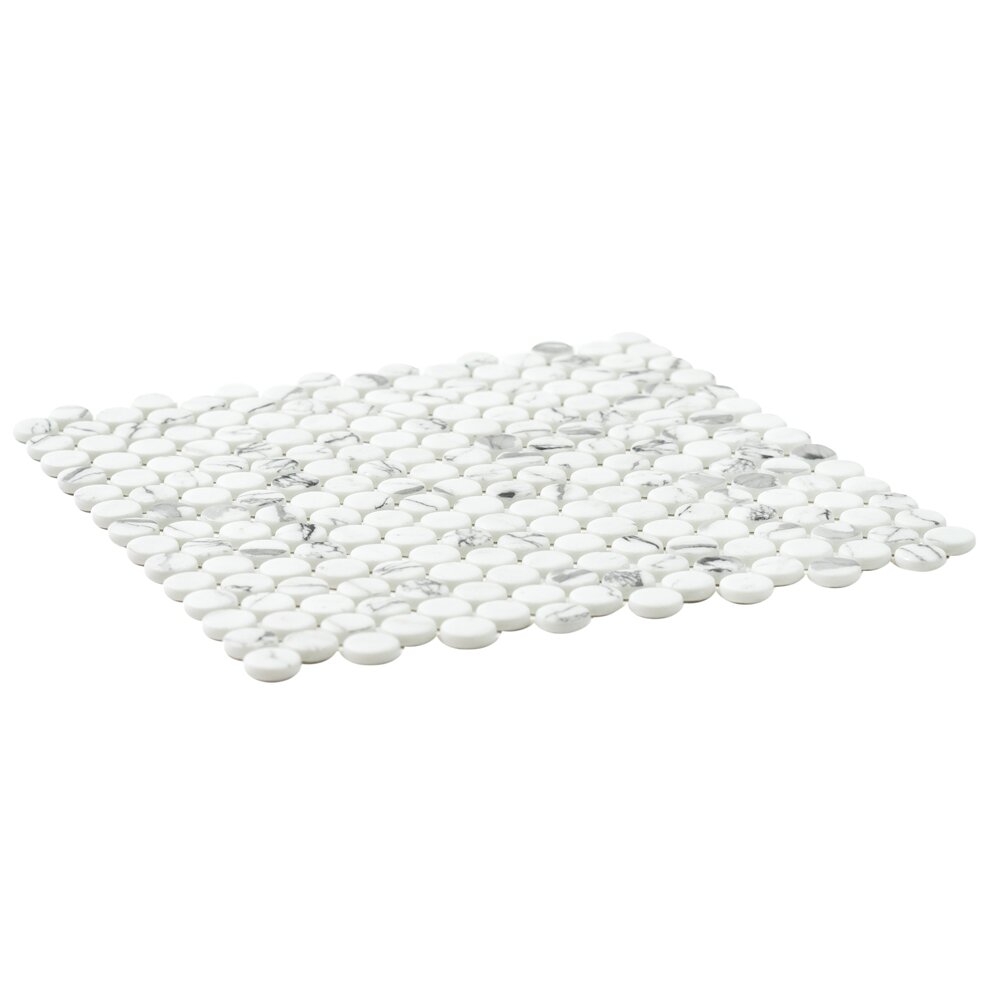 The Tile Life Eterna Penny 12"" x 12"" Recycled Penny Glass Mosaic Wall & Floor Tile - Image 0