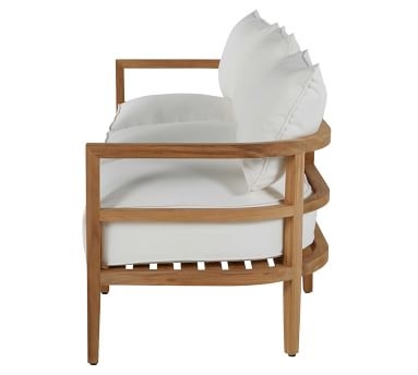 Oxeia Sofa Cushion, Sunbrella(R) - Outdoor Linen; Navy - Image 4