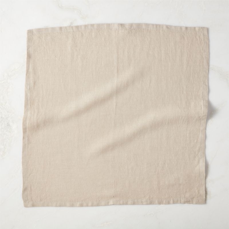 Bolt Taupe Linen Napkins Set of 4 - Image 2