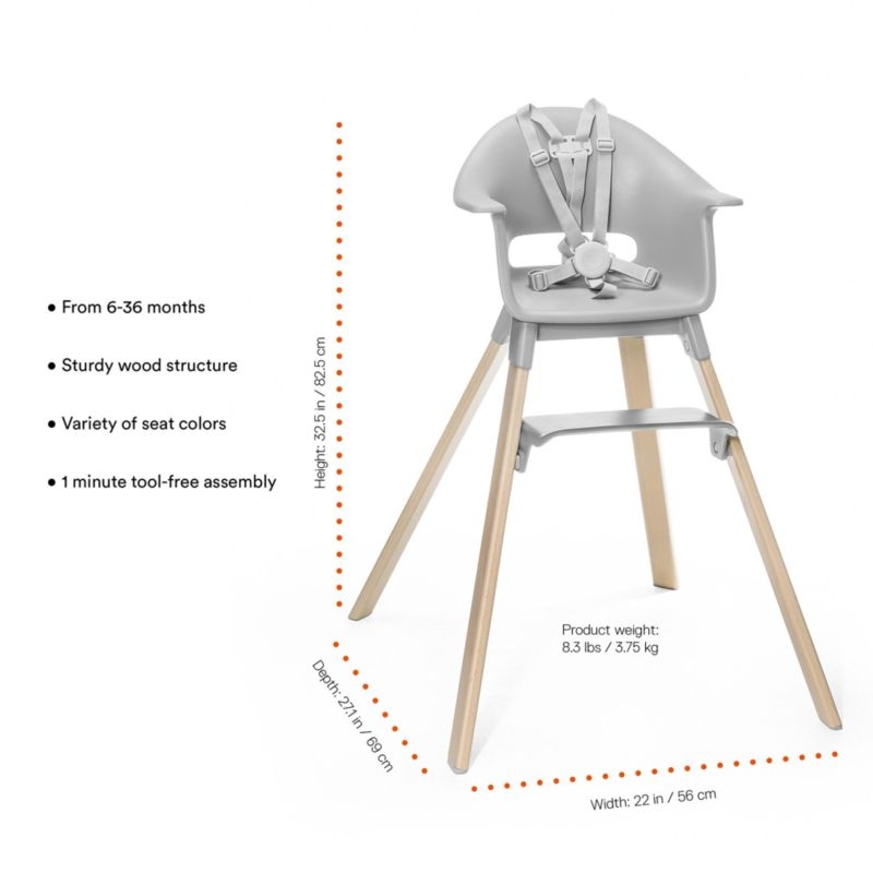 Stokke Clikk White High Chair with Adjustable Footrest - Image 9