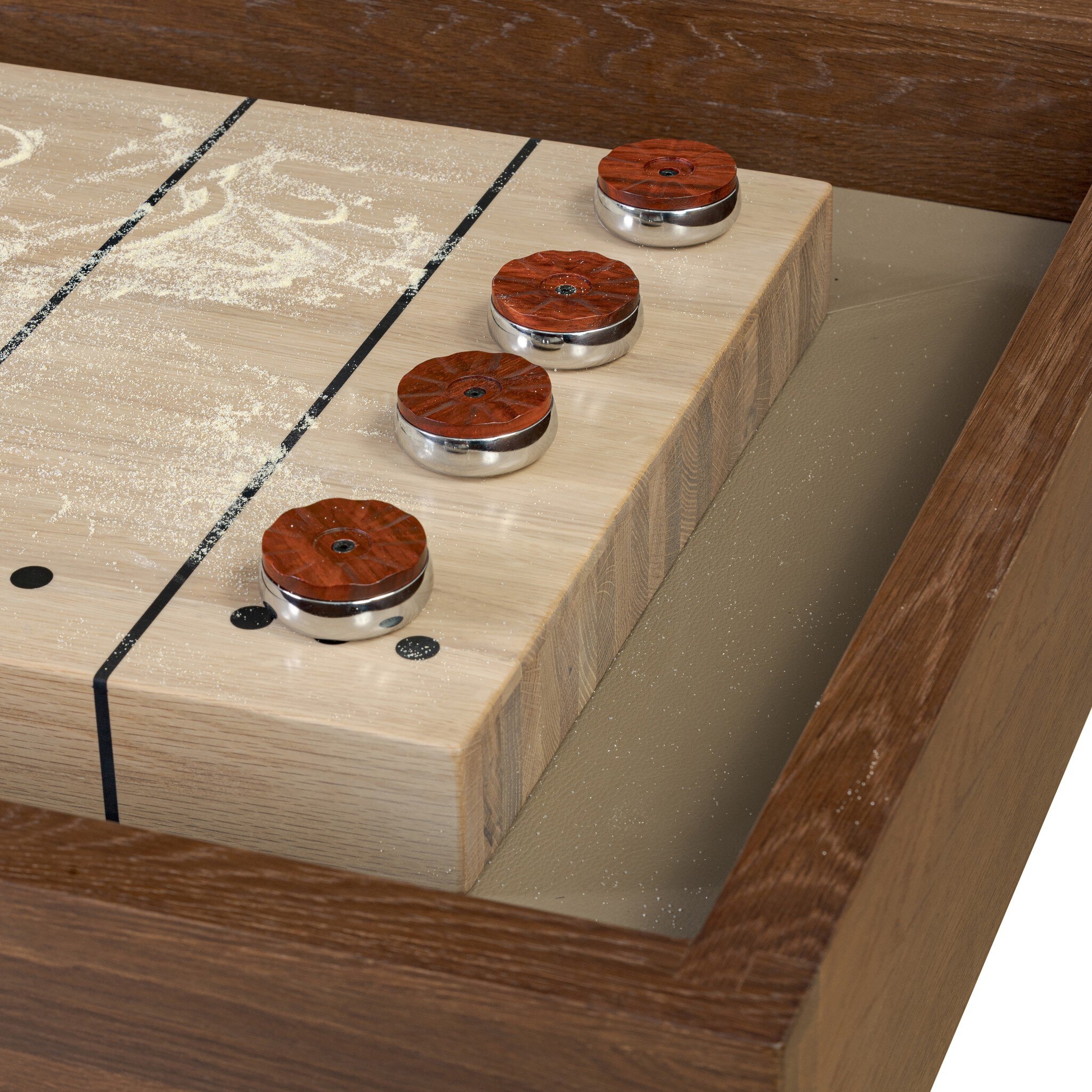 District Eight Large Shuffleboard Table - Smoked Oak - Image 4
