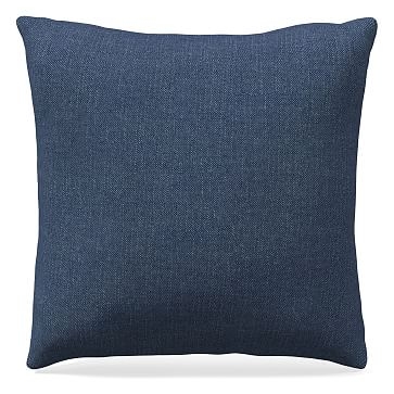 18"x 18" Pillow, Performance Yarn Dyed Linen Weave, French Blue - Image 0