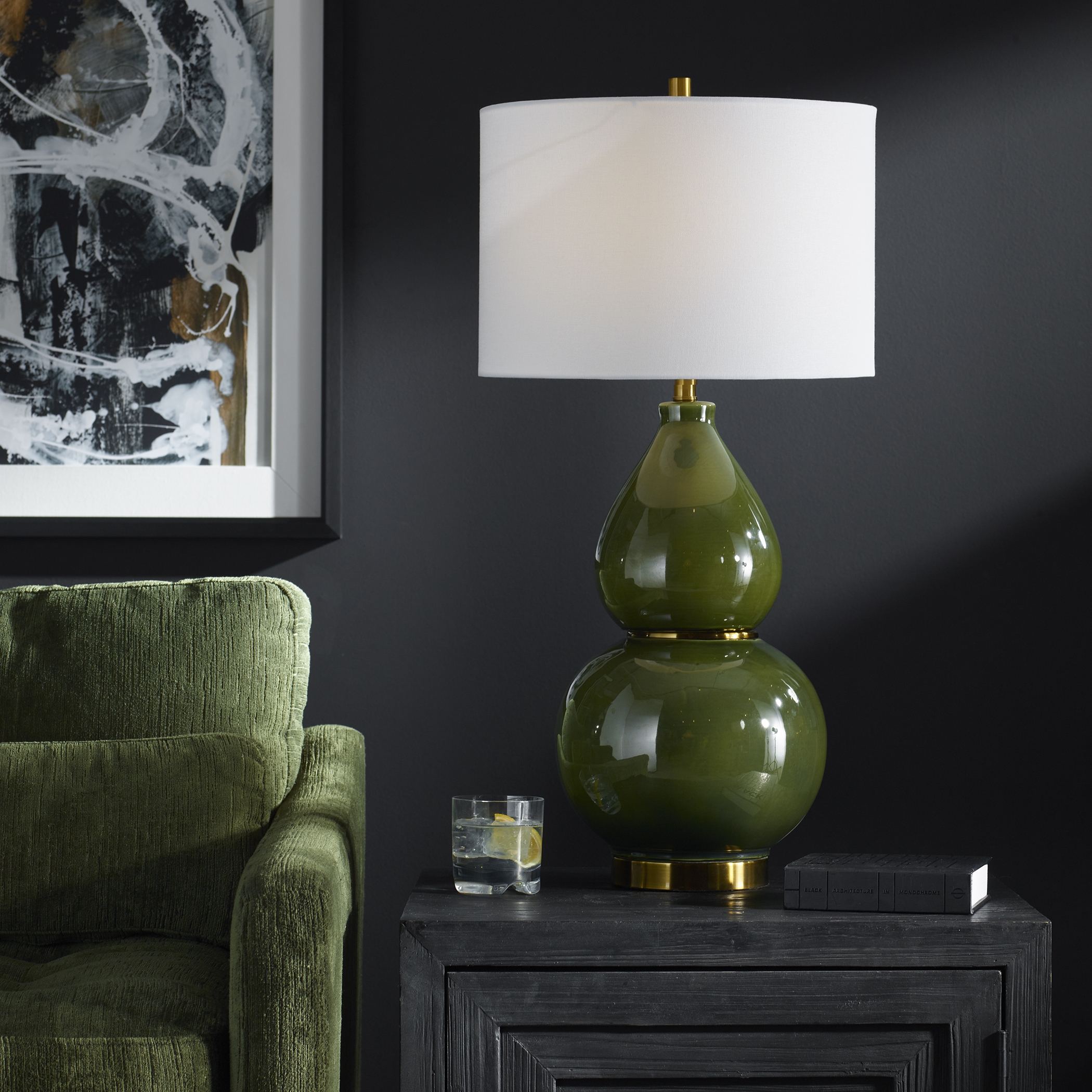 Gourd Green Table Lamp - Image 1