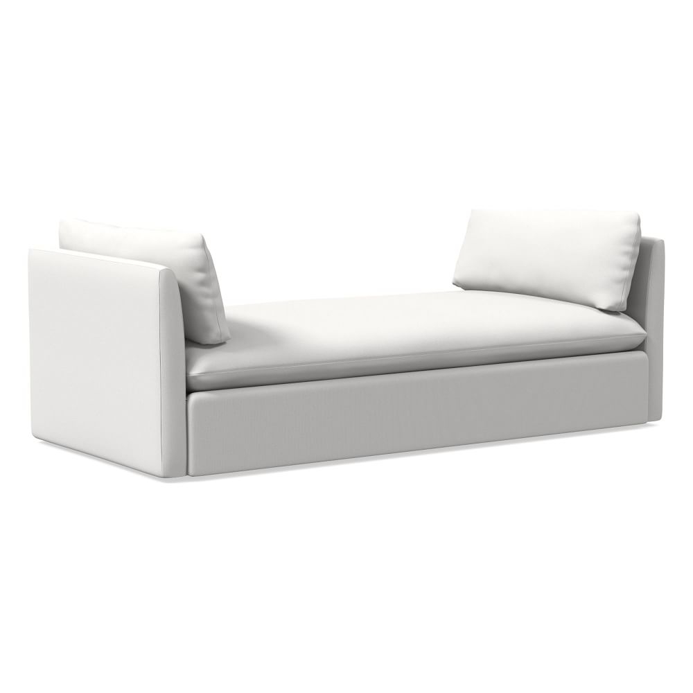 Shelter Daybed, Poly, Performance Washed Canvas, White, Concealed Support - Image 0