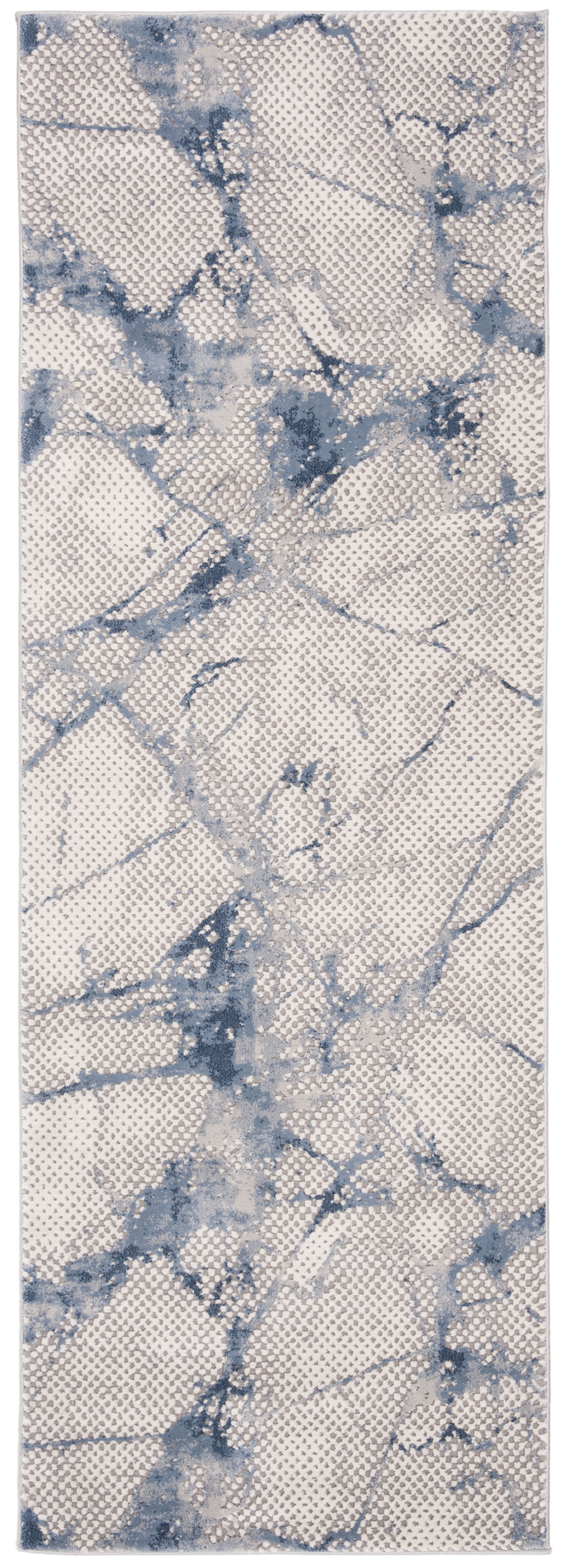 Arlo Home Woven Area Rug, MDW180N, Navy/Ivory,  2' 7" X 8' - Image 0