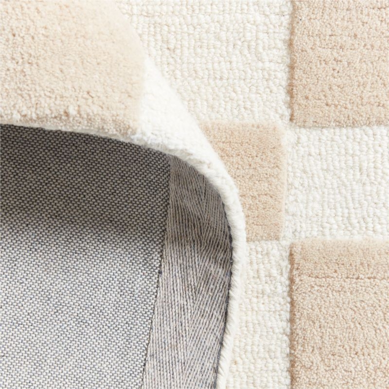 Imperfect Checkerboard Multicolor Wool Kids Area Rug 8'x10' - Image 2