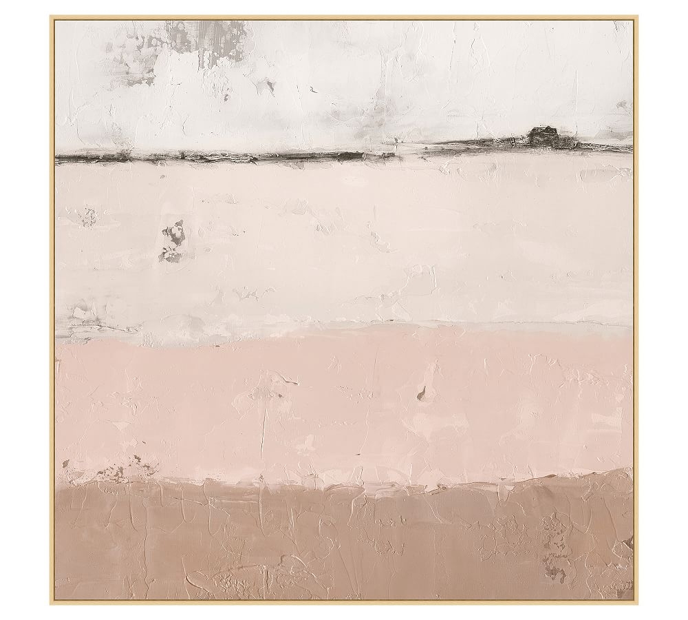 Out to Sea Framed Canvas, Blush, Oversized - 51" x 51" - Image 0