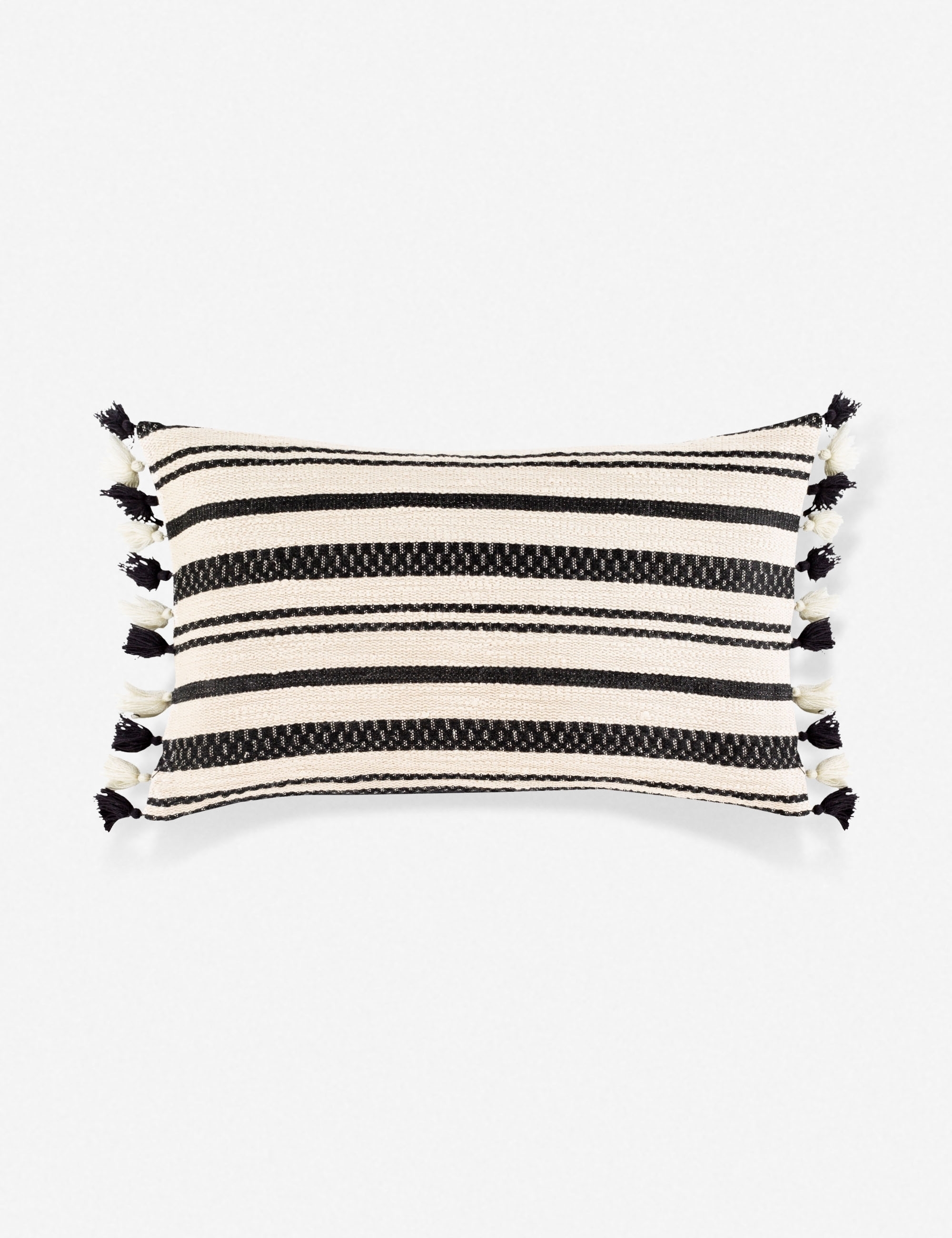 (DISCONTINUED) Margaux Lumbar Pillow, Cream and Black - Image 0
