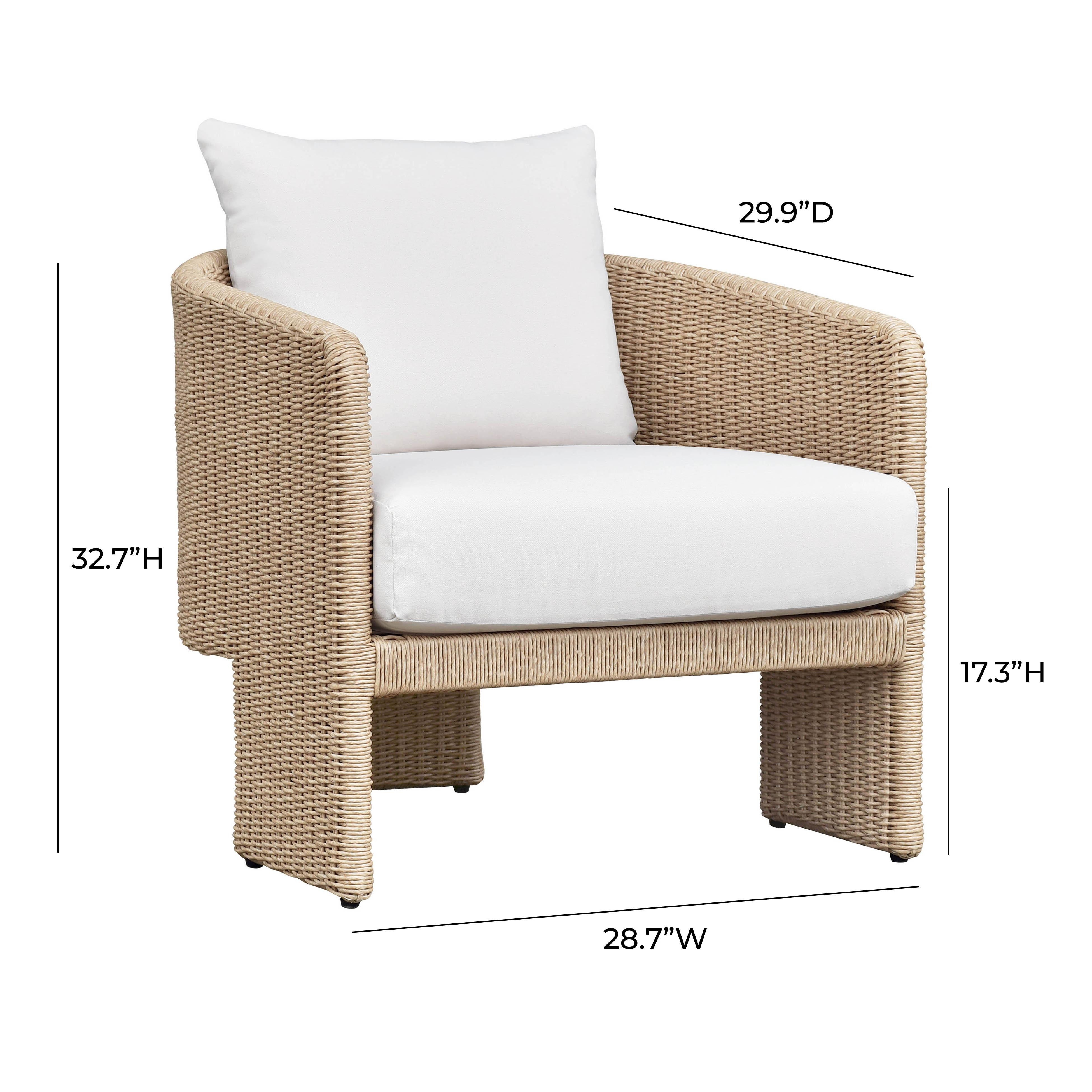 Alexa Cream Outdoor Armchair - Image 5