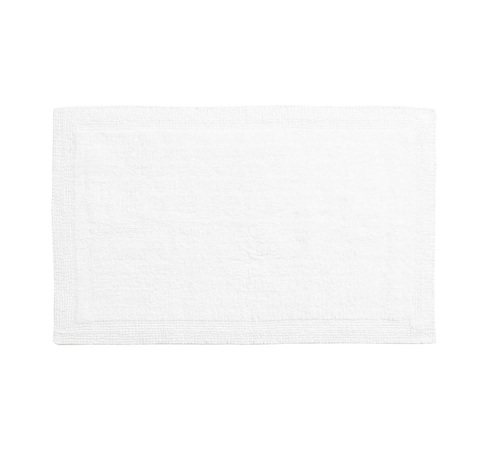 White Classic Organic Tufted Border Mat, 21 x 34" - Image 0