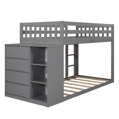Twin Over Twin Bunk Bed With Drawers - Image 0