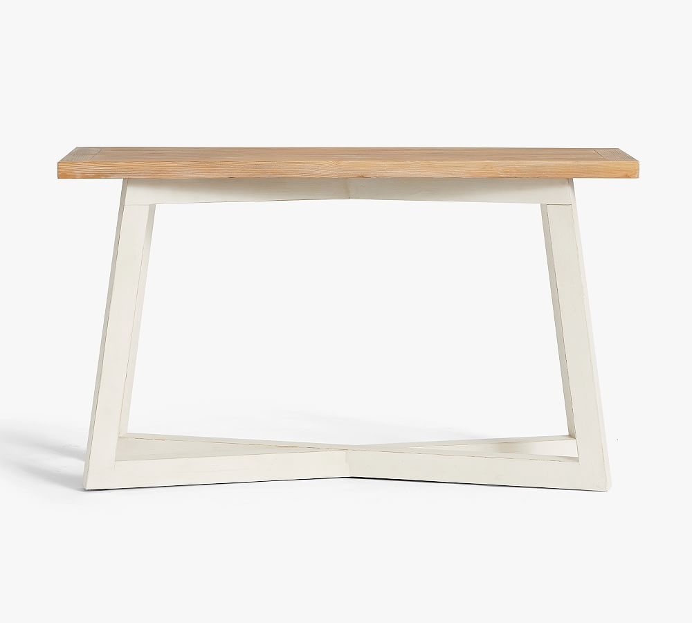 St. Augustine 52" Console Table, Beach White &amp; Creek Natural - Image 0