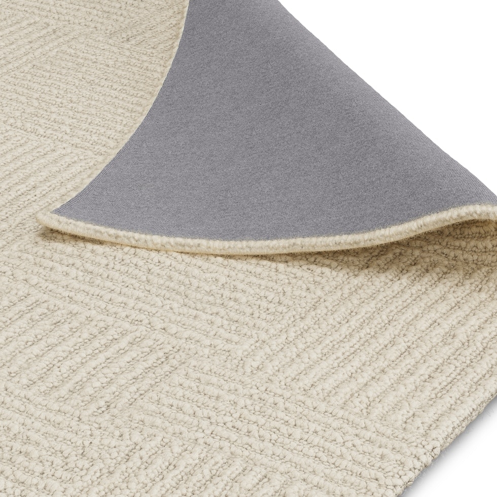 Clyde 5 x 8 Wool Rug - Textured Ivory - Image 2