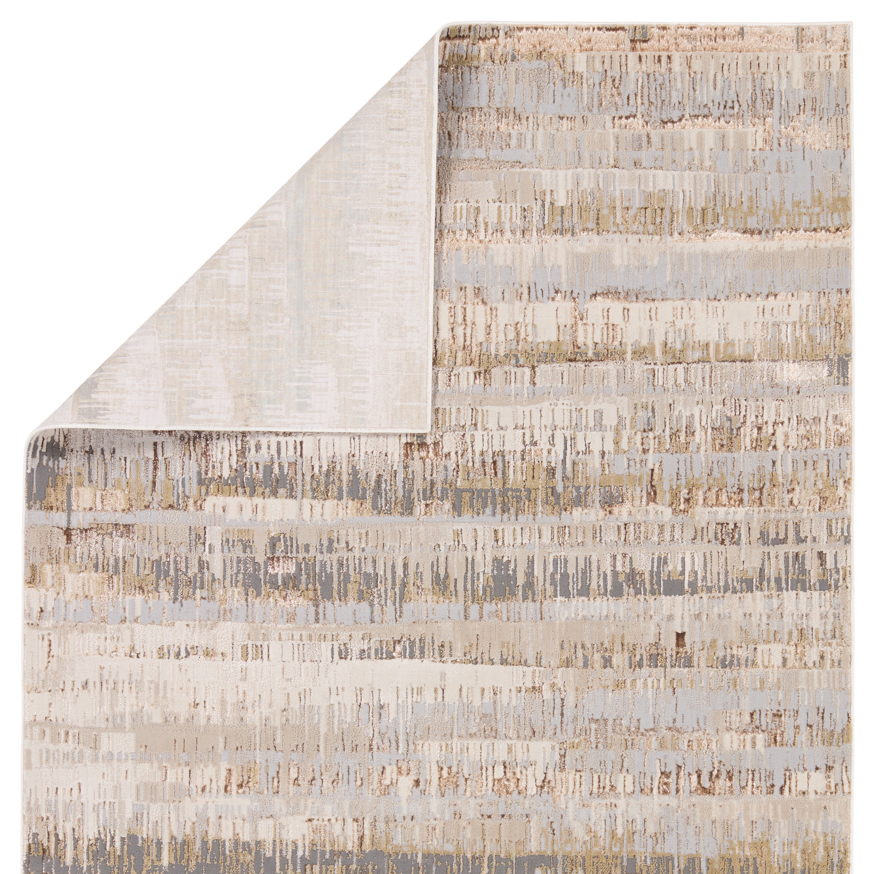 Elysia CTY37 Striped Gray and Cream Runner Rug (2'2"x8') - Image 2