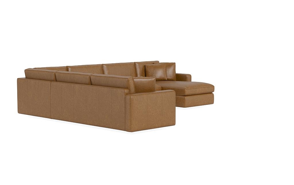 James Leather 4-Piece 5-Seat Corner Chaise Sectional Right - Image 1