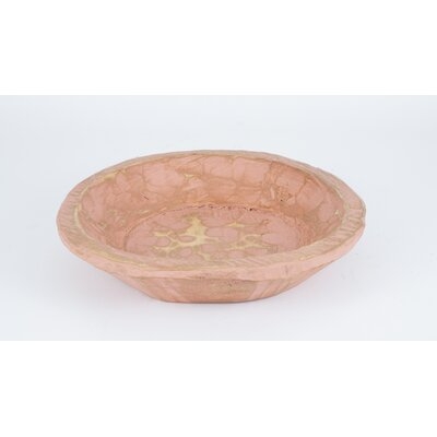 Jeremie Painted Round Rustic Wooden Dough Decorative Bowl - Image 0