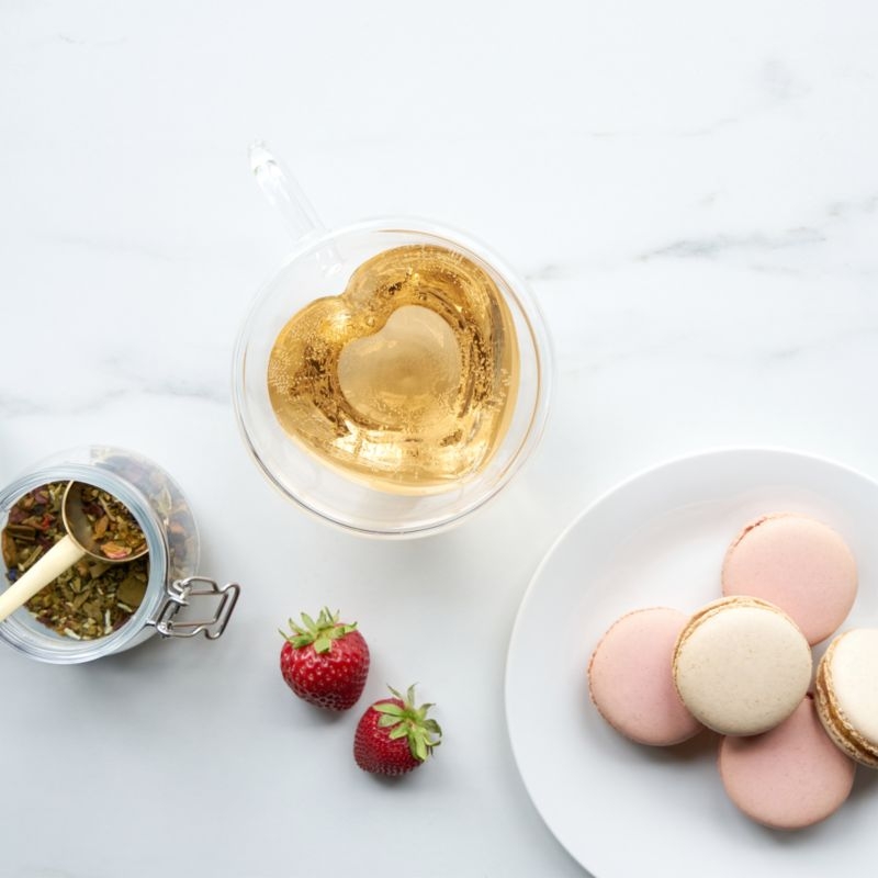 Heart 8-oz. Double Wall Glass Tea Mug - Image 1