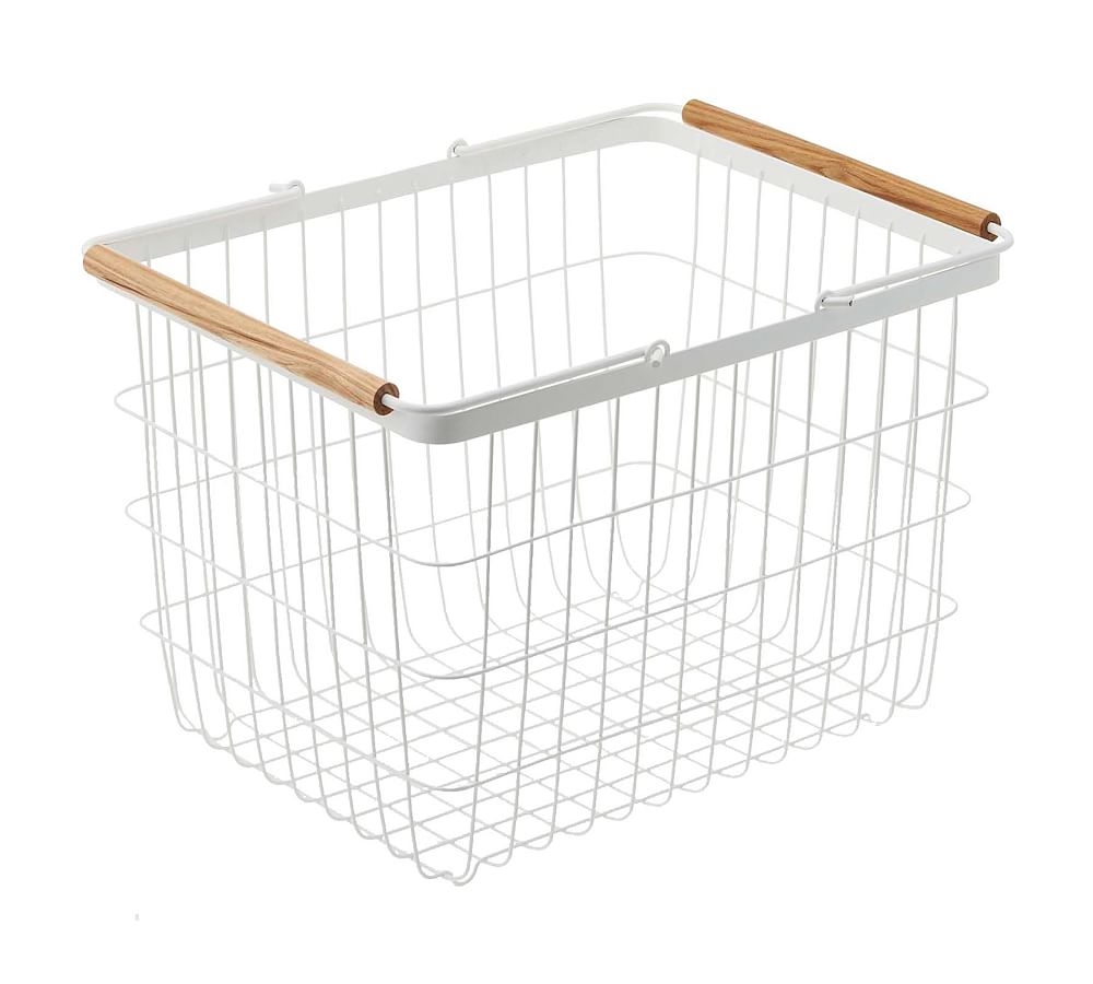 Tosca Dual-Handle Laundry Basket, Medium,White - Image 0