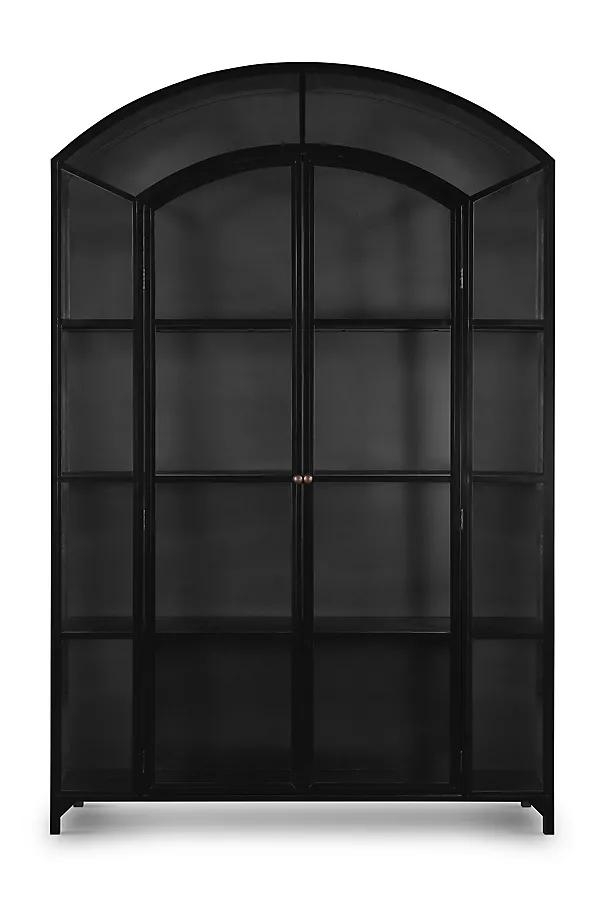 Belmont Arched Wide Metal Glass Door Cabinet - Image 0