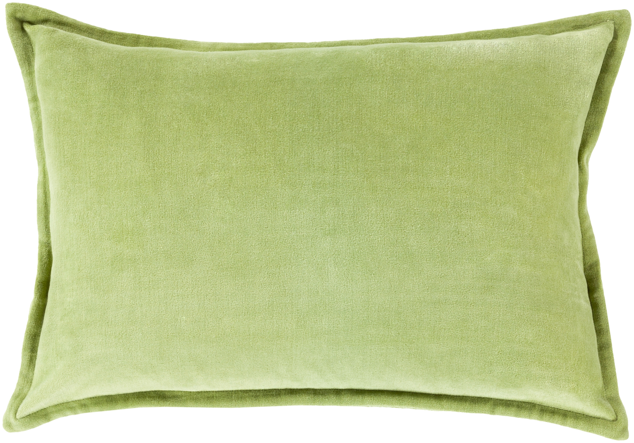 Cotton Velvet Throw Pillow, 20" x 20", with down insert - Image 1
