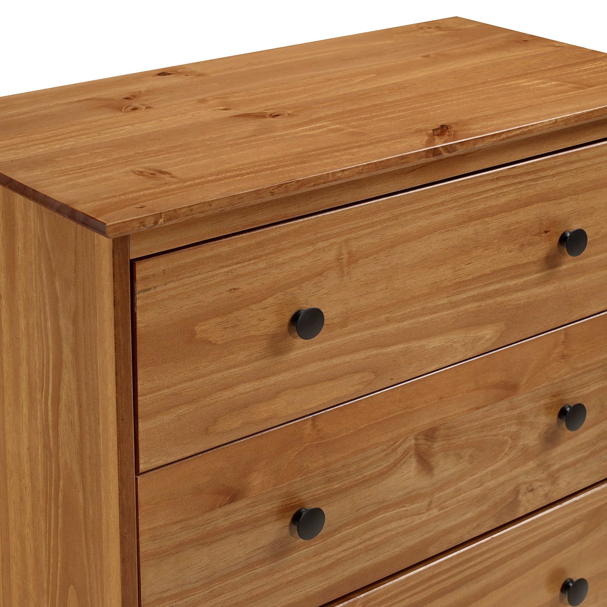Modern 4 Drawer Dresser - Caramel - Image 4