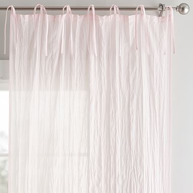 Twisted Sheer Curtain Panel, 84", Blush - Image 0