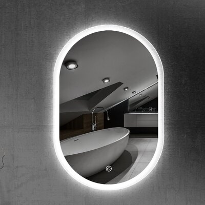 Abdalrhman Frameless Lighted Bathroom / Vanity Mirror - Image 0