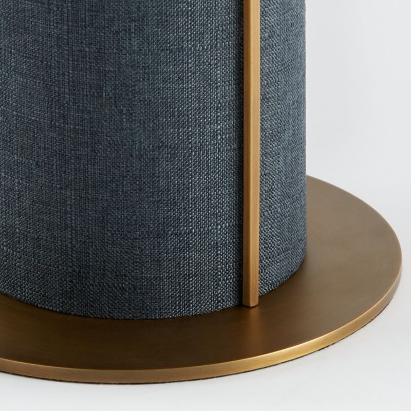 Remi Blue Linen Table Lamp - Image 1