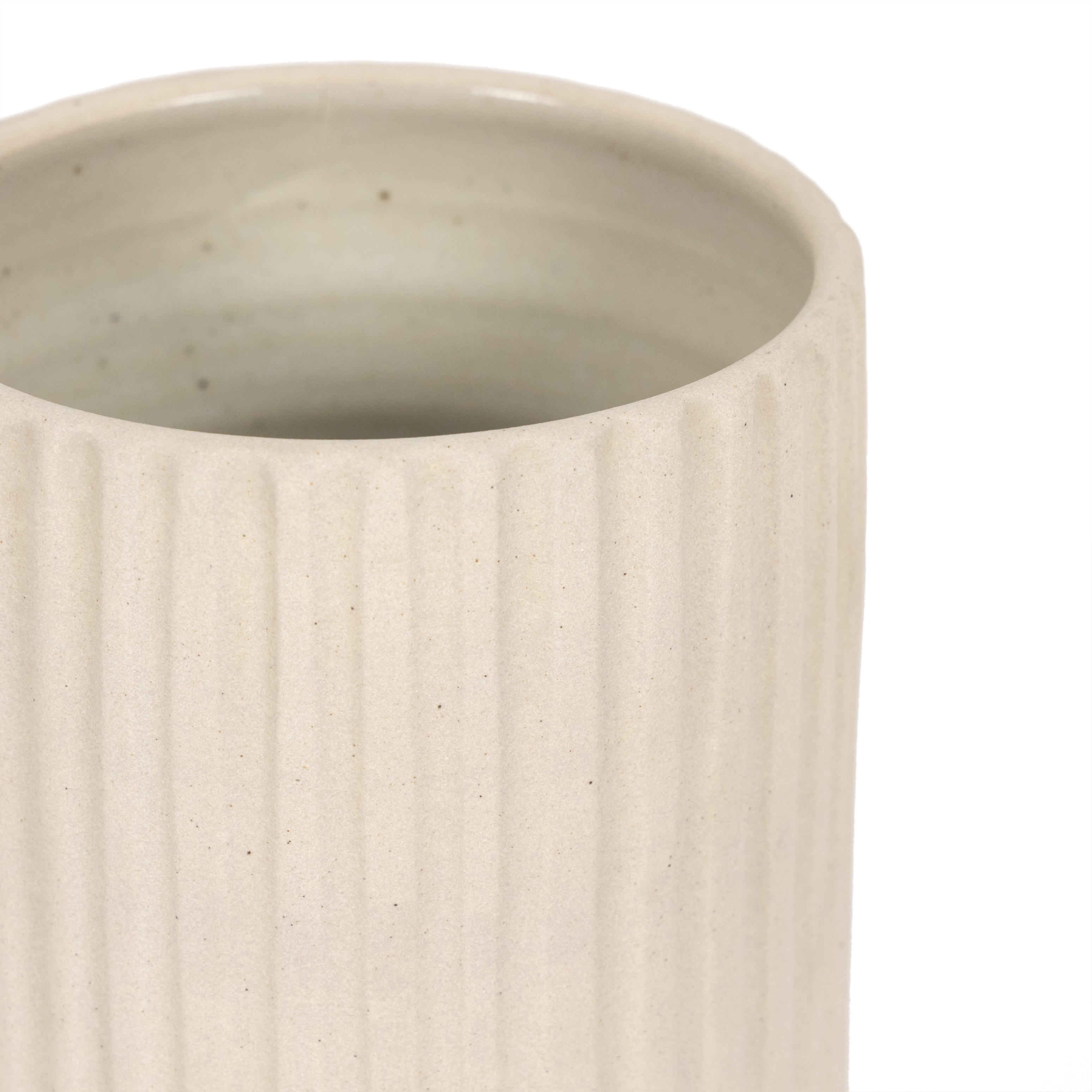 Julio Tall Vase-Cream Matte Ceramic - Image 2