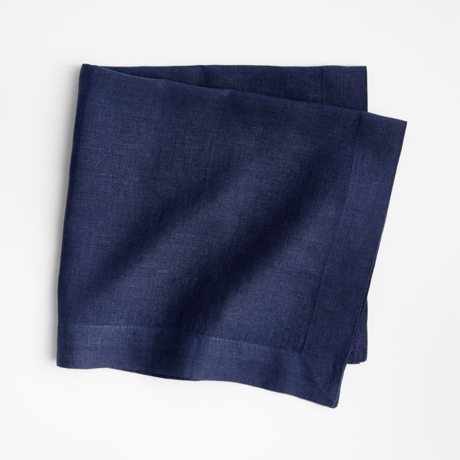 Marin Deep Indigo EUROPEAN FLAX ™-Certified Linen Napkin - Image 0