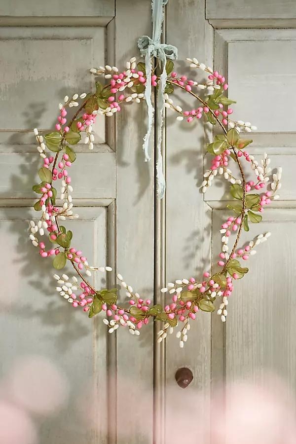 Spring Floral Oval Iron Wreath - Image 0