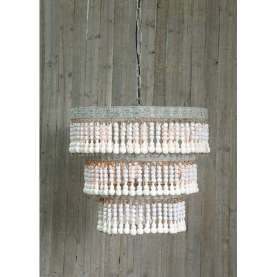 Higden 3 - Light Unique / Statement Tiered Chandelier with Wood Accents - Image 0