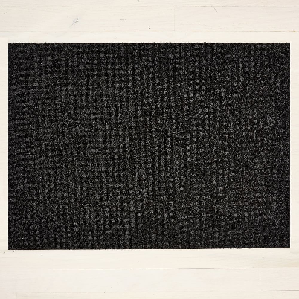 Chilewich Solid Shag Floormat, 18x28, Black - Image 0