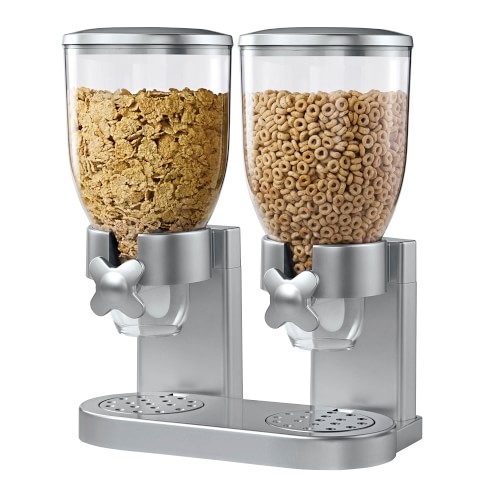 Silver Countertop Double Cereal Dispenser - Image 0
